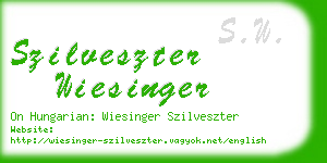 szilveszter wiesinger business card